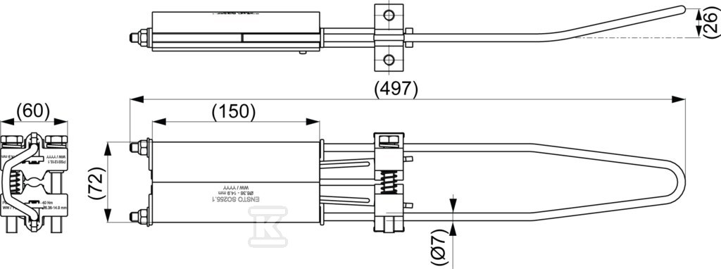 Držač za izvlačenje AFL 25-120 mm2, AL - SO255.1